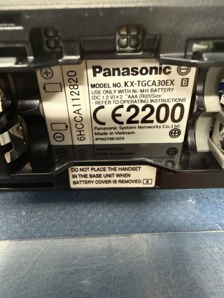 Telefono Panasonic Model KX-TGCA30EX
