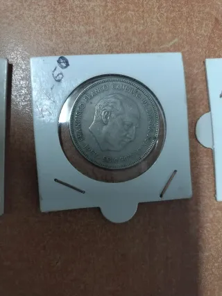 Lote 9 monedas 50 y 25 pesetas 1957