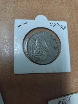 Lote 9 monedas 50 y 25 pesetas 1957