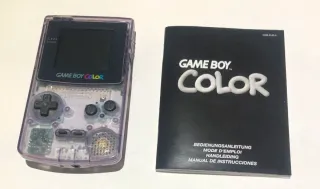 Game Boy Color morada Transparente con caja
