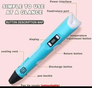 Bolígrafo 3D + 12m PLA + Tapete + Protectores