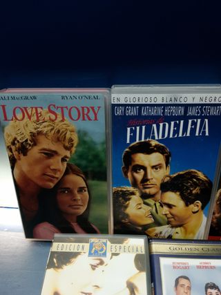 7 cintas, VHS, clásicas, casablanca, Love story, cantando bajo la lluvia y mas
