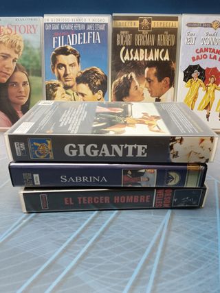 7 cintas, VHS, clásicas, casablanca, Love story, cantando bajo la lluvia y mas