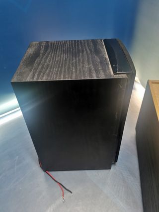 Altavoces Basic, negros, madera, 14x17x26 cm 10w