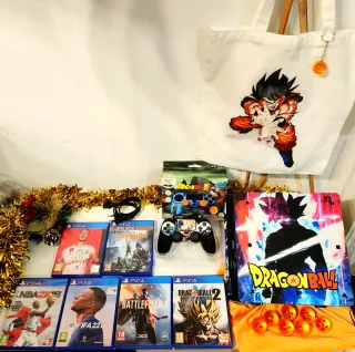 PS4 Slim 1TB Dragon Ball + Borsa + 6 Giochi + LEGGI