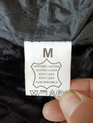 Bomber cuero auténtico talla S Medidas indicadas