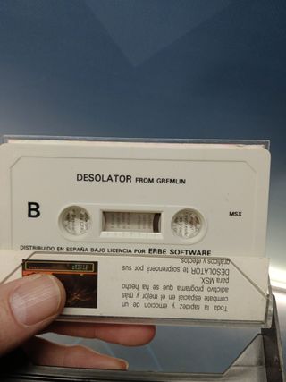 videojuego casete, cassette, DESOLATOR - ERBE - MSX