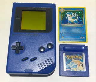 Lote Game Boy Azul +Blastoise carta y juego