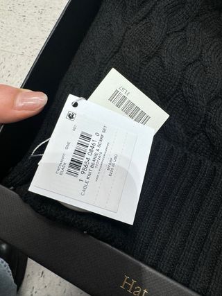 Set Gorro y Bufanda Coach Negro