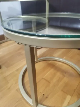 Conjunto mesas nido cristal templado