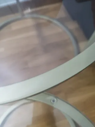 Conjunto mesas nido cristal templado