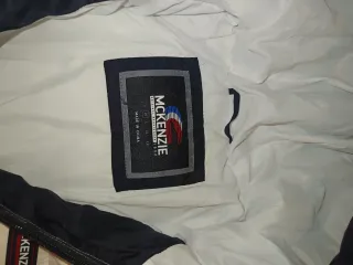Chaqueta McKenzie Bomber Negra, Gris y Blanca