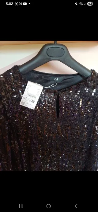 Vestido fiesta lentejuelas C&A. Nuevo con etiqueta