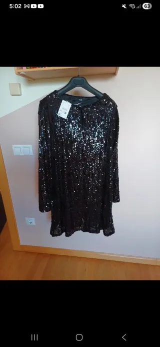 Vestido fiesta lentejuelas C&A. Nuevo con etiqueta