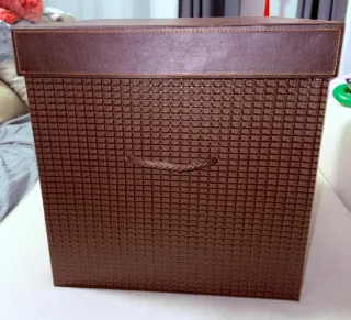 4 Cajas Almacenaje Mimbre Marrón