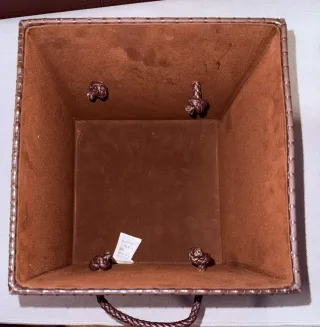 4 Cajas Almacenaje Mimbre Marrón