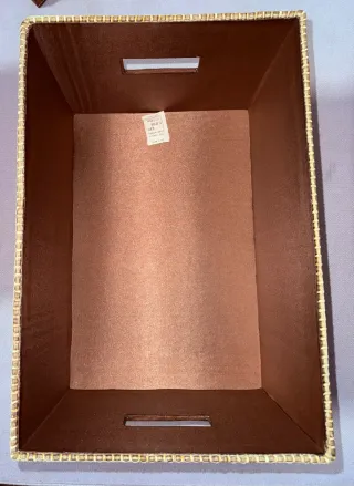 6 Cajas de Almacenaje Beige y Marrón