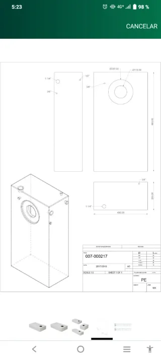 Tanque Agua Potable 105L para Caravana/Camper