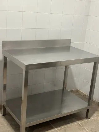 Mesa de acero inoxidable industrial