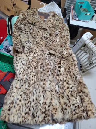 Abrigo de piel estampado