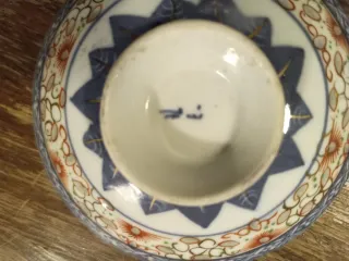 Piattino cinese con drago blu.