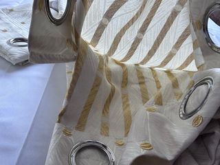 2 Tende Ophelia Coprente 130x275 Panna / Oro