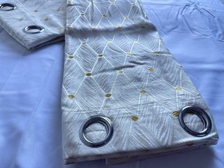 2 Tende Ophelia Coprente 130x275 Panna / Oro