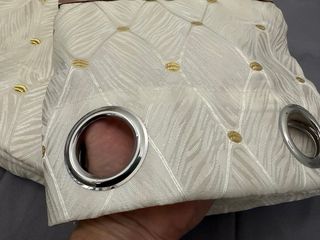 2 Tende Ophelia Coprente 130x275 Panna / Oro