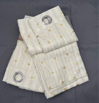 2 Tende Ophelia Coprente 130x275 Panna / Oro