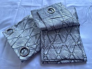 2 Tende Ophelia Coprente 130x275 Grigio / Argento