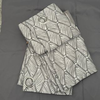 2 Tende Ophelia Coprente 130x275 Grigio / Argento