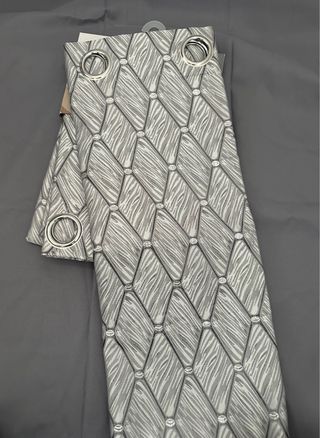 2 Tende Ophelia Coprente 130x275 Grigio / Argento