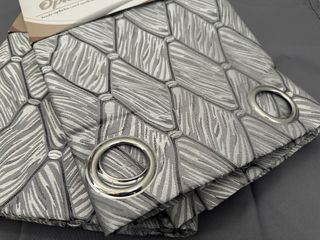 2 Tende Ophelia Coprente 130x275 Grigio / Argento