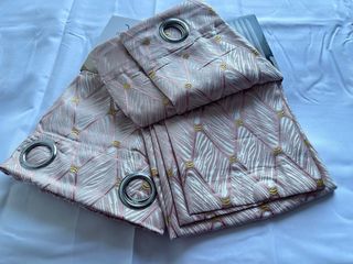 2 Tende Ophelia Coprente 130x275 Rosa / Oro