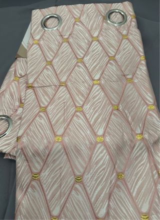 2 Tende Ophelia Coprente 130x275 Rosa / Oro