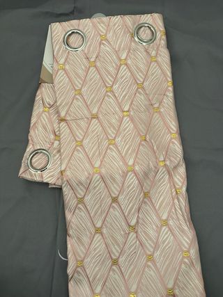 2 Tende Ophelia Coprente 130x275 Rosa / Oro