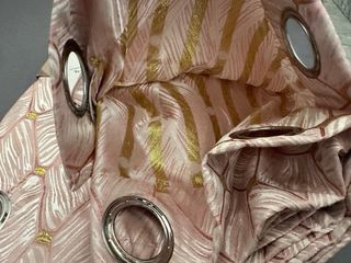 2 Tende Ophelia Coprente 130x275 Rosa / Oro