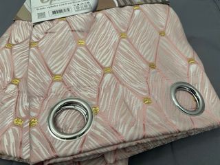 2 Tende Ophelia Coprente 130x275 Rosa / Oro