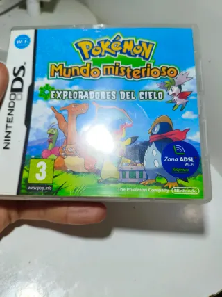 Caja y manual Pokémon Exploradores del Cielo DS