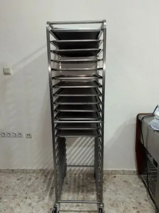 Carro Bandejas de Acero Inoxidable