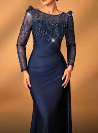 Abito da cerimonia blu notte taglia M