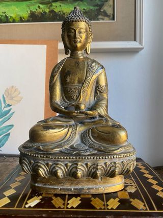 Statuetta Buddha consacrato Dorata