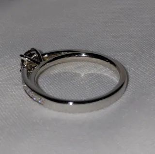 Anillo Oro Blanco 14k Diamante Fancy Marrón