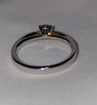 Anillo Oro Blanco 14k Diamante Fancy Marrón