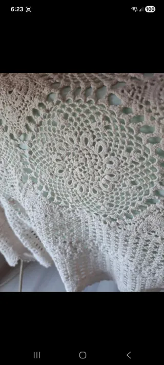 Colcha ganchillo vintage individual