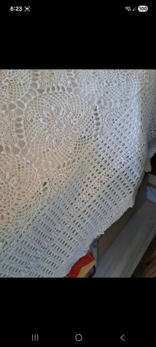 Colcha ganchillo vintage individual