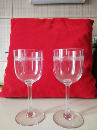 10 Calici Cristallo Trasparente vintage