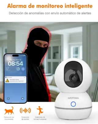 Cámara Interior GRIFEMA Pan & Tilt WiFi. NUEVA!!!