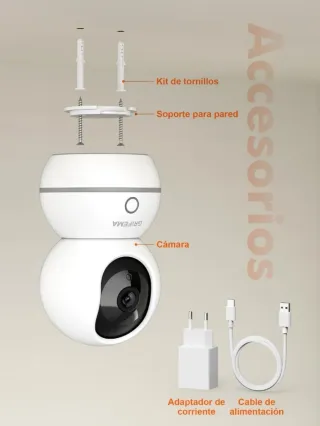 Cámara Interior GRIFEMA Pan & Tilt WiFi. NUEVA!!!