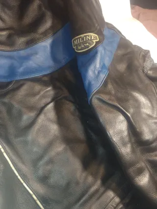 Chaqueta Motera Alta Velocidad Negra y Azul